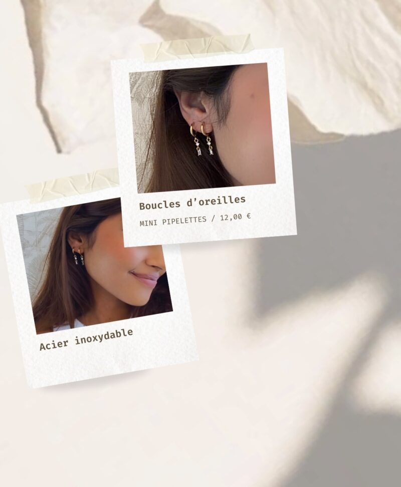 boucles d’oreilles pipelettes